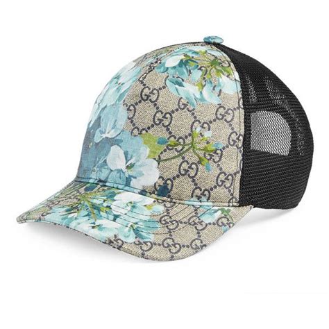 flower gucci hat|Gucci fitted hat.